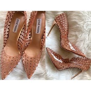 *SOLD* Rose Gold Steve Madden Vinyl Crystal heels